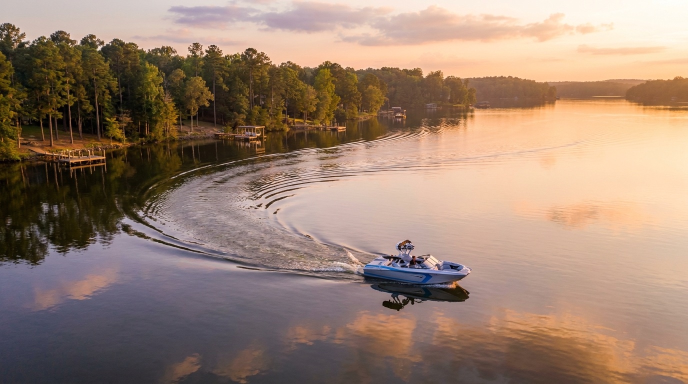 Sunset Cruise scene 5 on Lake Oconee, Georgia, USA